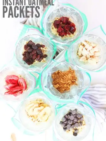 The ultimate guide to homemade instant oatmeal packets - tricks, flavors, packing ideas & ways to involve the kids for a quick and easy healthy breakfast!