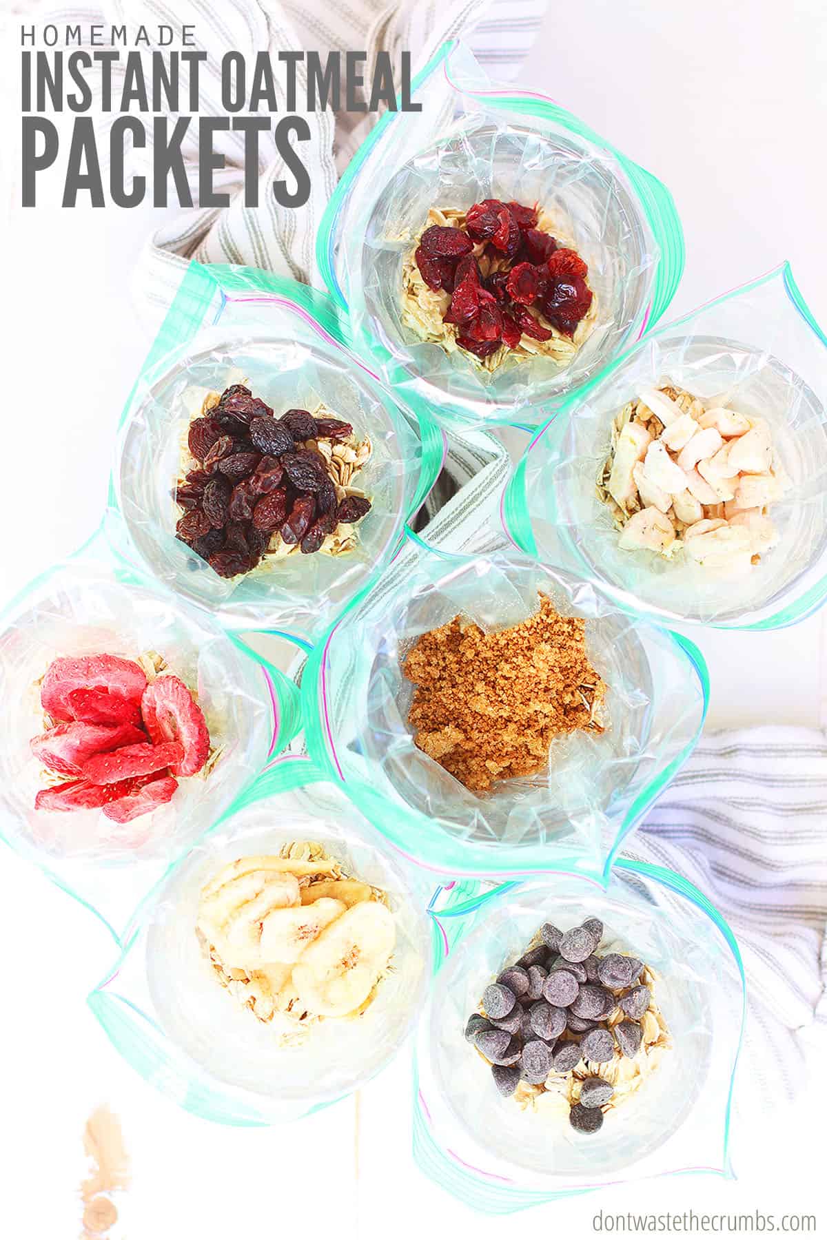 The ultimate guide to homemade instant oatmeal packets - tricks, flavors, packing ideas & ways to involve the kids for a quick and easy healthy breakfast!