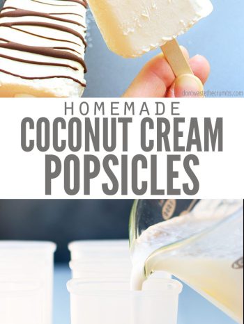 The perfect treat during the summer heat, coconut cream popsicles are super easy and ready in just a few hours. Dairy-free option & frugal - just $1 each!