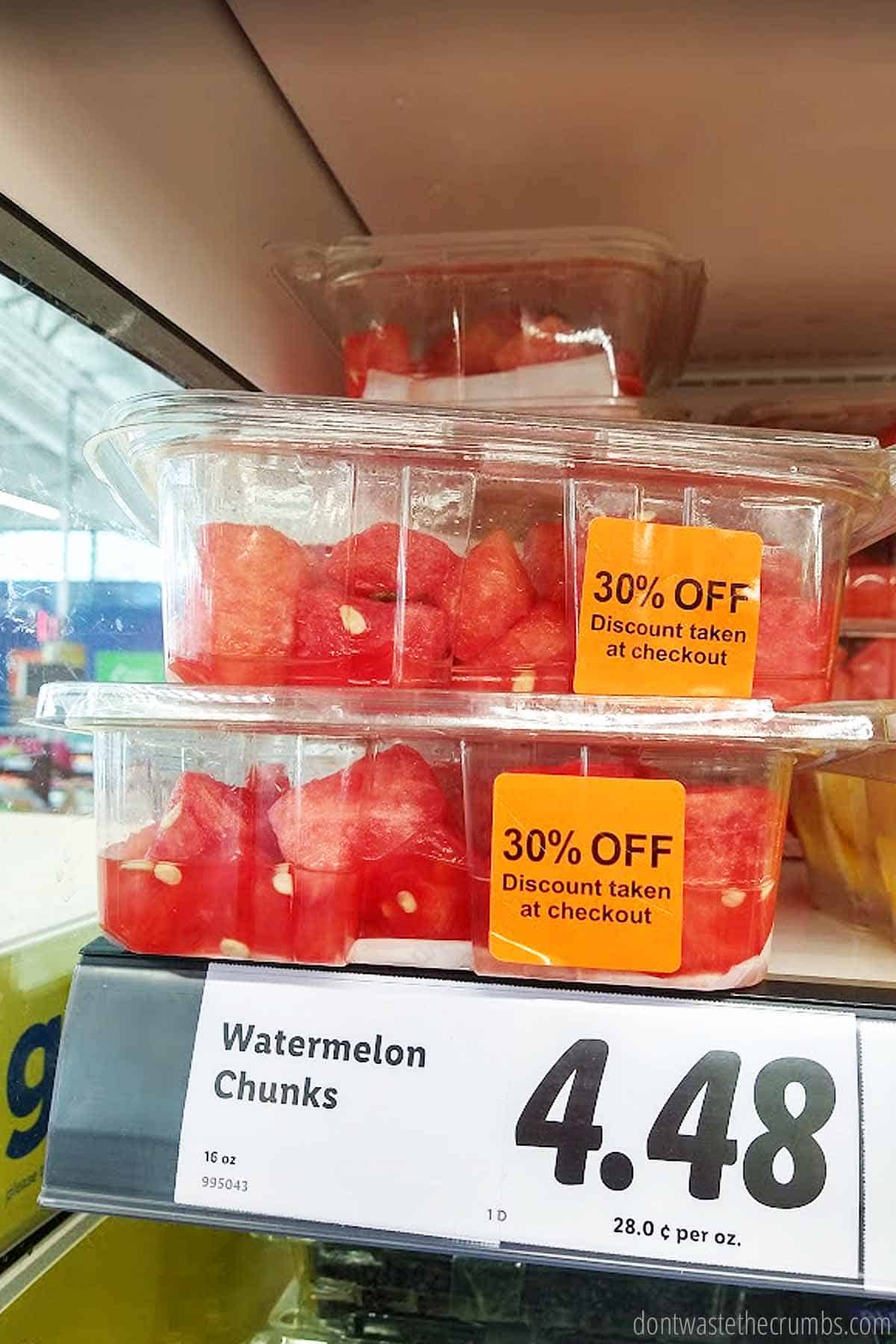 Look for the orange markdown stickers for great buys at LIDL. 
