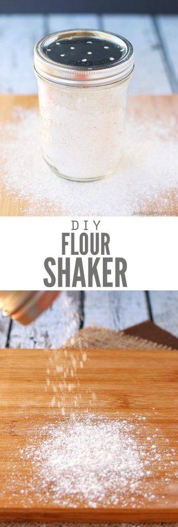 The perfect kitchen gadget for every baker, this simple tutorial shows you how to make a flour shaker using items you already have at home for less than $1!