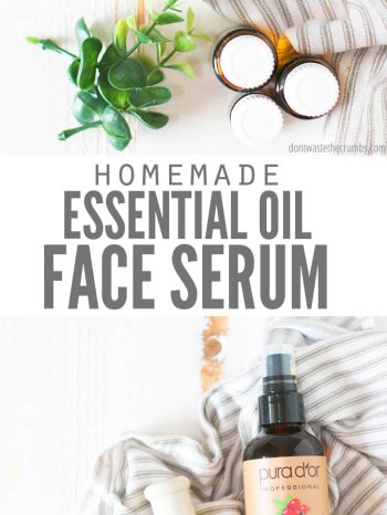 Natural homemade face serum recipe is easy to make, significantly more affordable than store-bought, and has zero synthetic or harsh chemicals. This essential oil facial serum is anti-aging, gentle on your skin, and works!