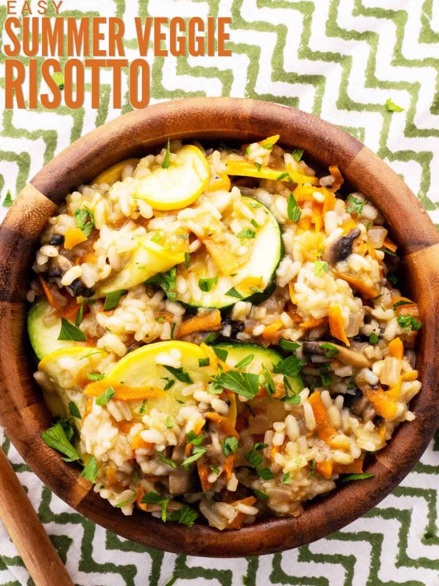 Easy Risotto Recipe with 6 Summer Vegetables | Cheap & Yummy