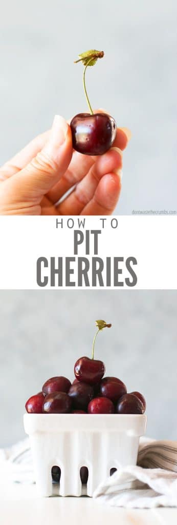 Want to enjoy some sweet cherries but don’t have anything to pit them with? Discover how to pit cherries without a fancy cherry pitter!