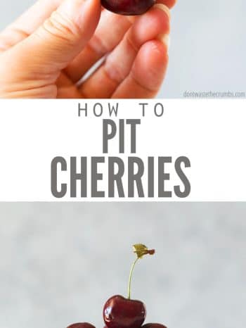 Want to enjoy some sweet cherries but don’t have anything to pit them with? Discover how to pit cherries without a fancy cherry pitter!
