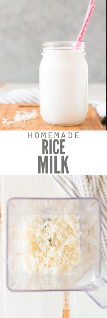Dairy Alternative:  Homemade Rice Milk