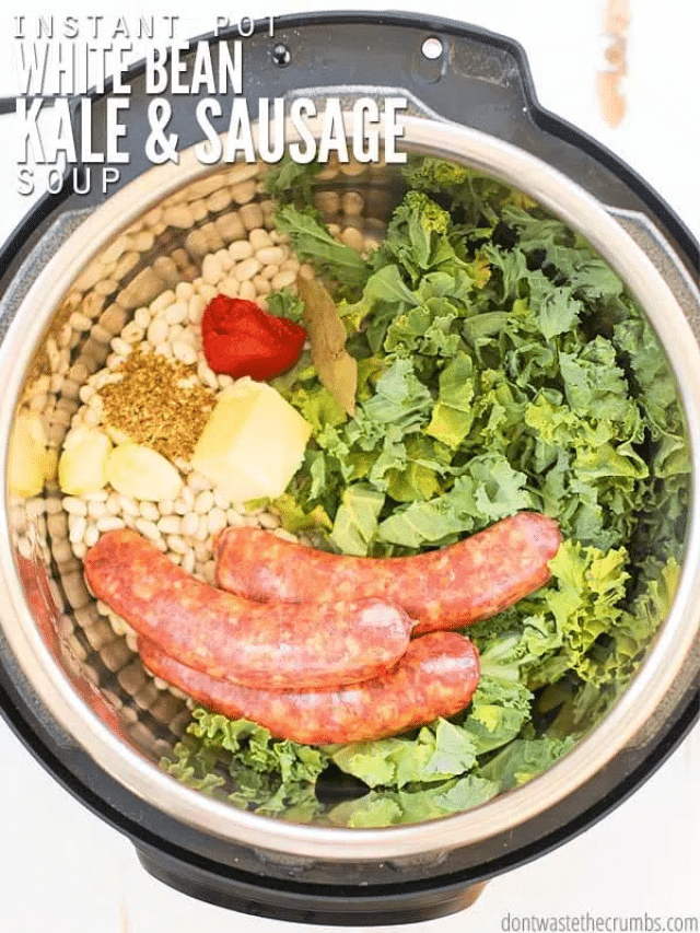 INSTANT POT WHITE BEAN AND SAUSAGE SOUP